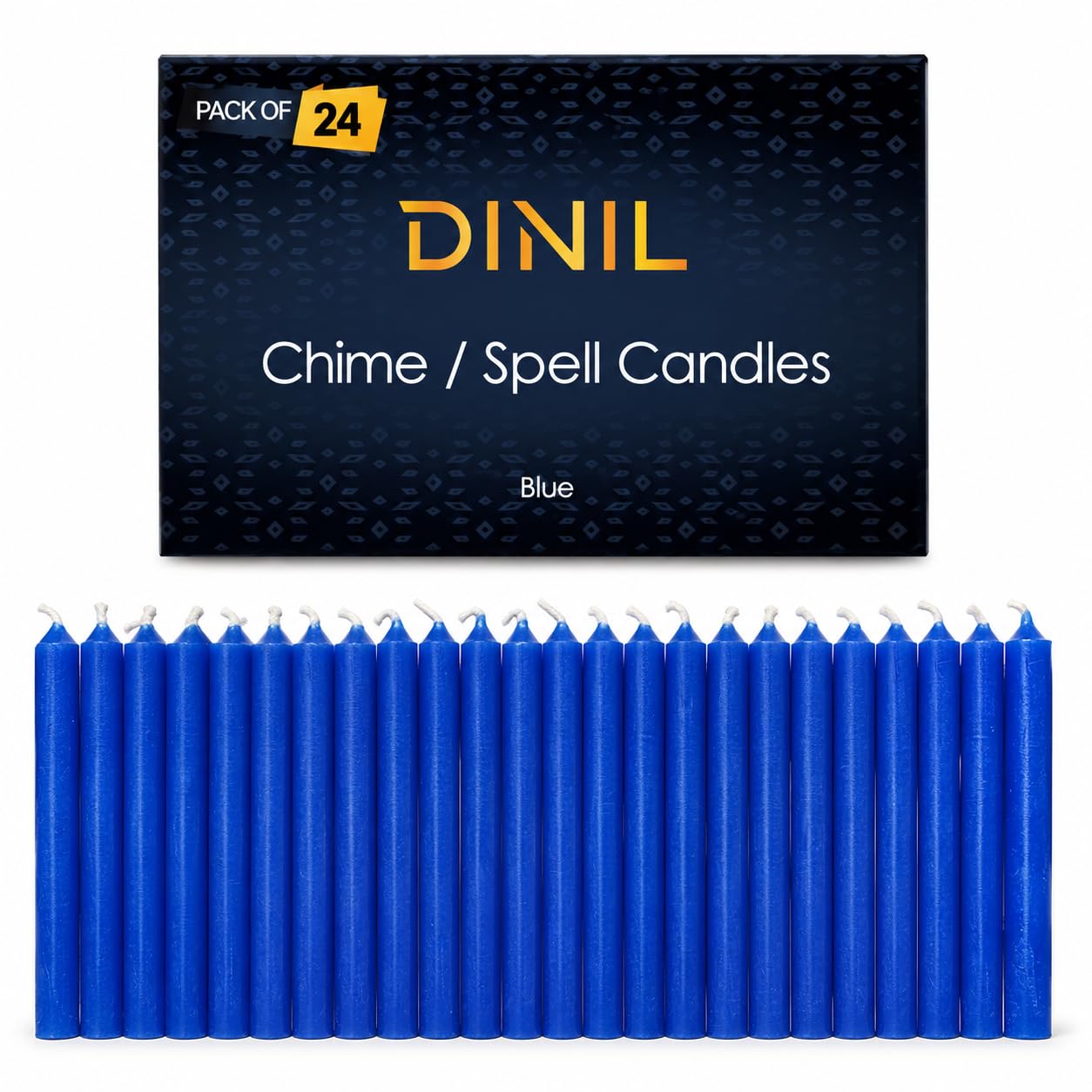 Dinil Blue Candles set of 24 for altar displays