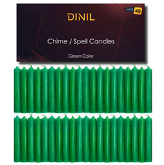 Dinil Green Spell Candles 4in 40-count set