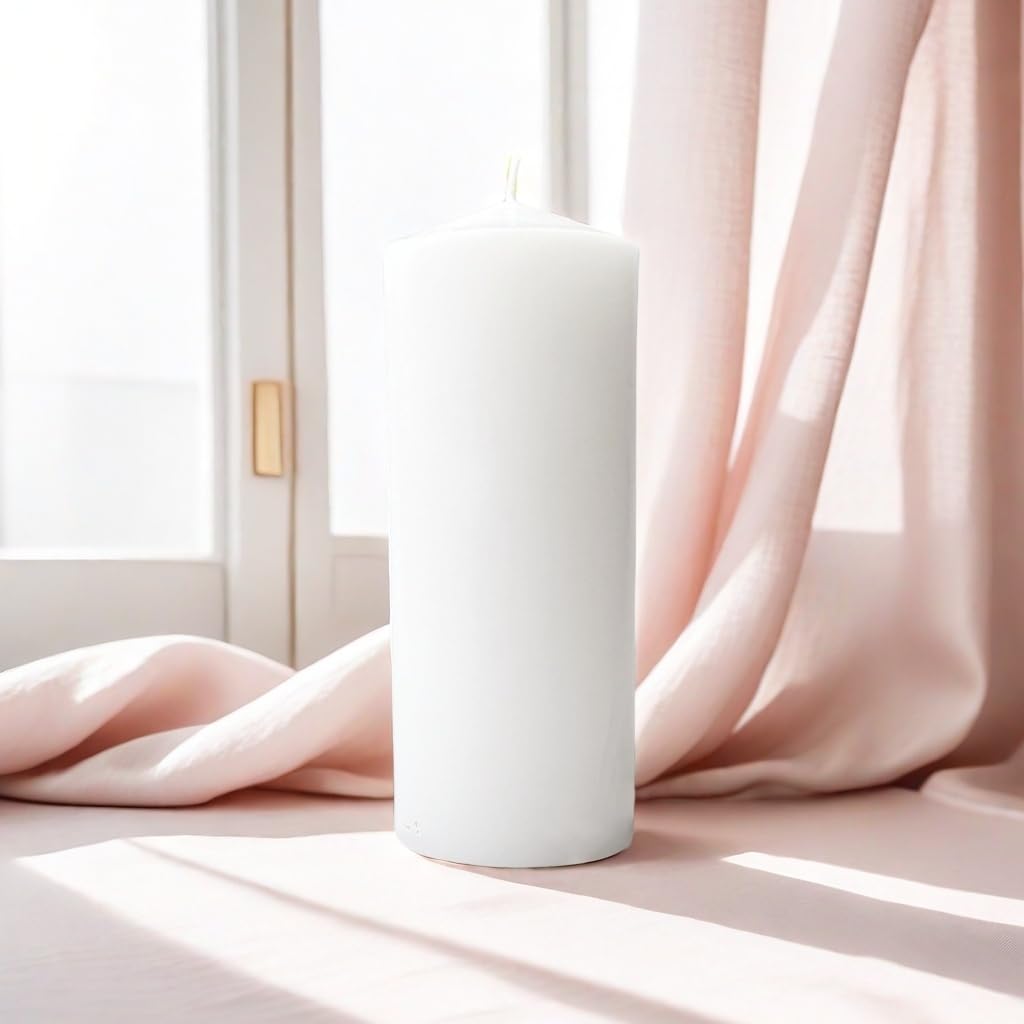 Meditation and yoga candle set in white pillar candles