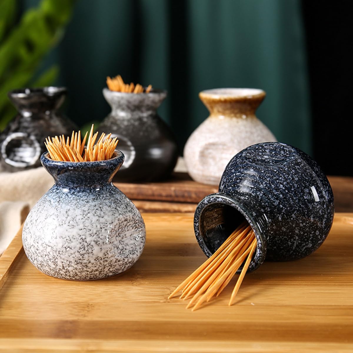 Dining table toothpick storage container
