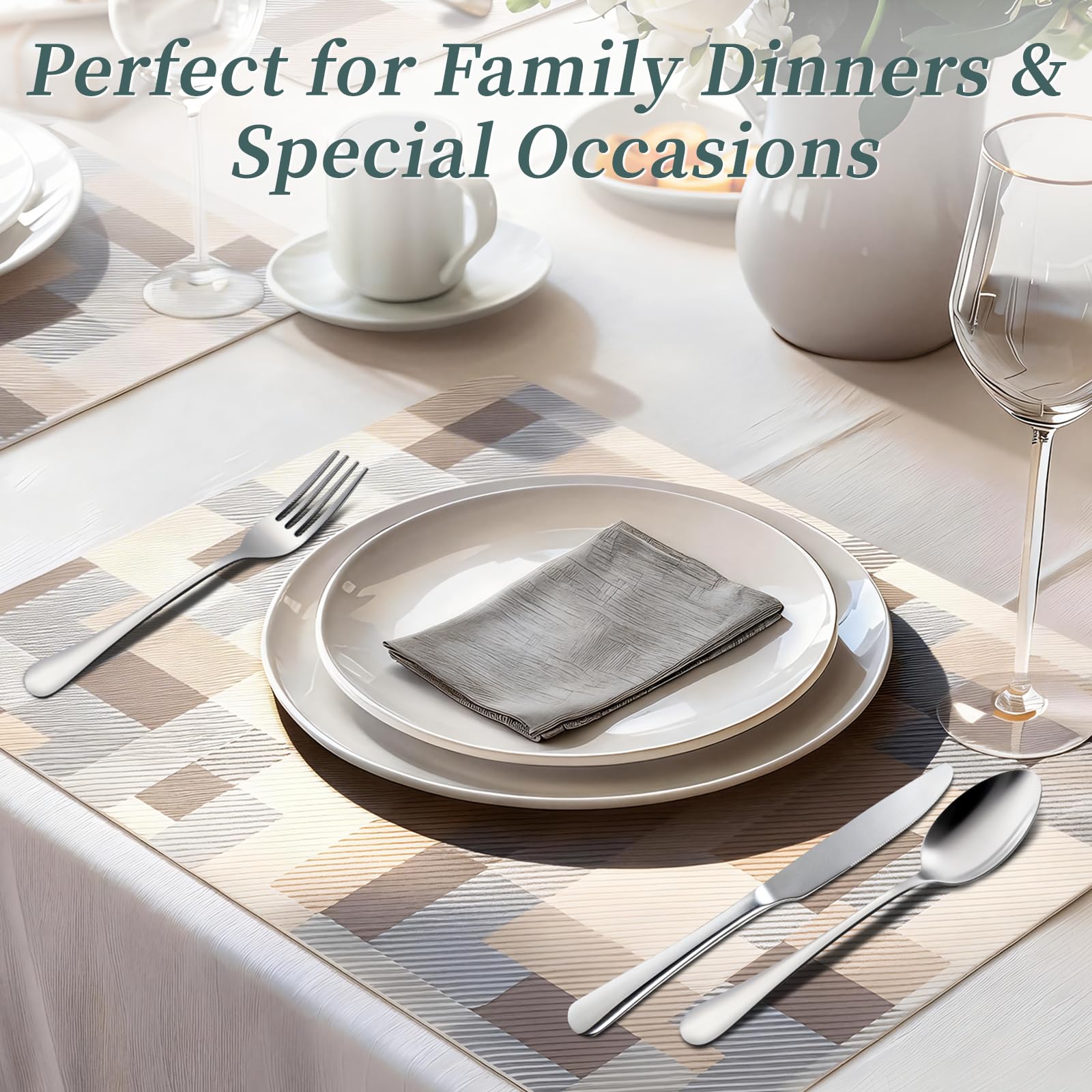mirror polished finish on stainless steel flatware
