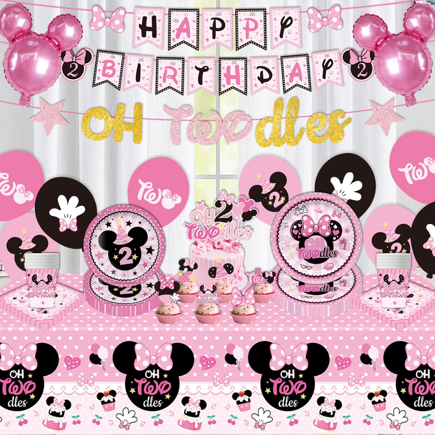dinner plates dessert plates cups napkins oh-twodles theme