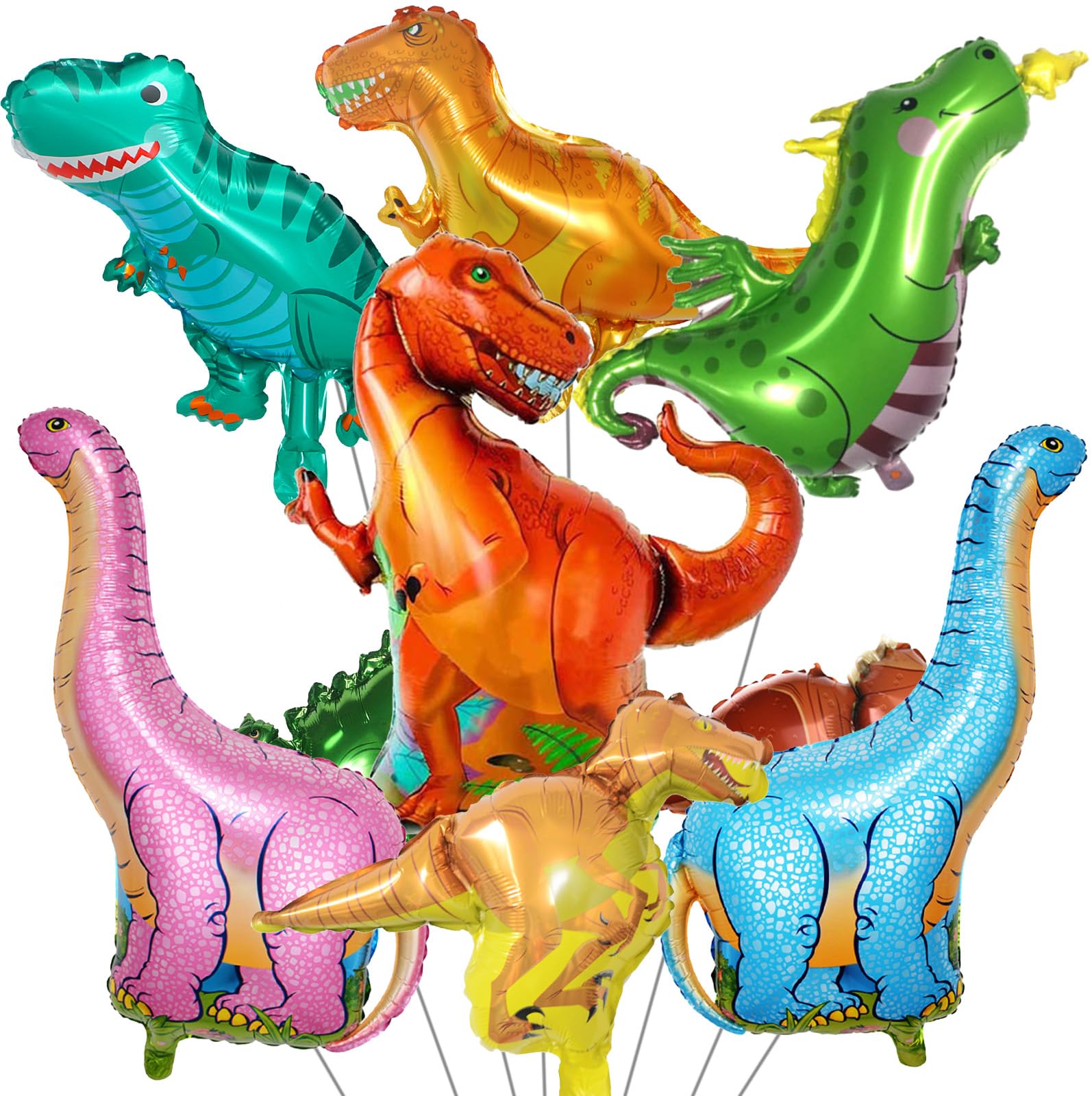 Large dinosaur foil balloon 1 from 7 piece set