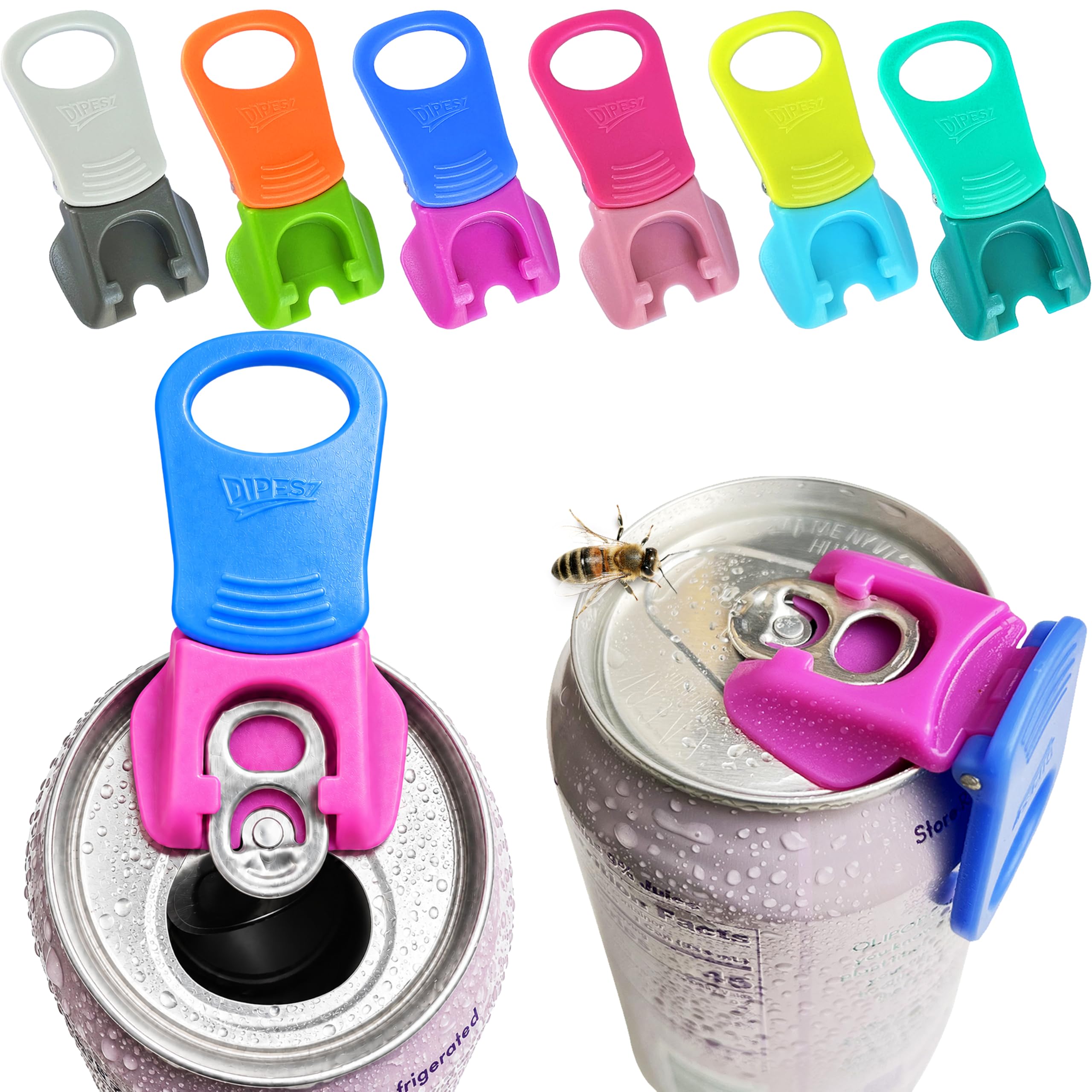 DIPESI soda can opener and drink protector caps 6 colors