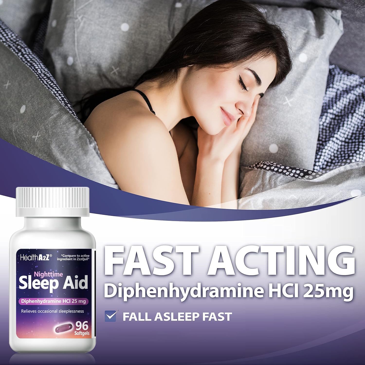 Diphenhydramine HCl 25mg softgels product packaging