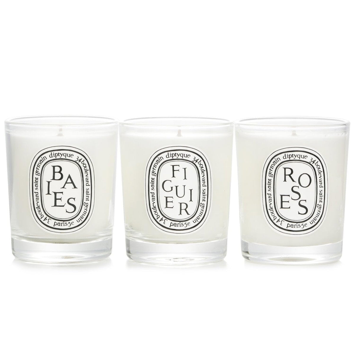 Diptyque Baies Roses Figuier 70 g candle set in gift box