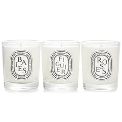 Diptyque Baies Roses Figuier 70 g candle set in gift box