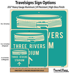 Three Rivers Stadium Direction Sign wall display