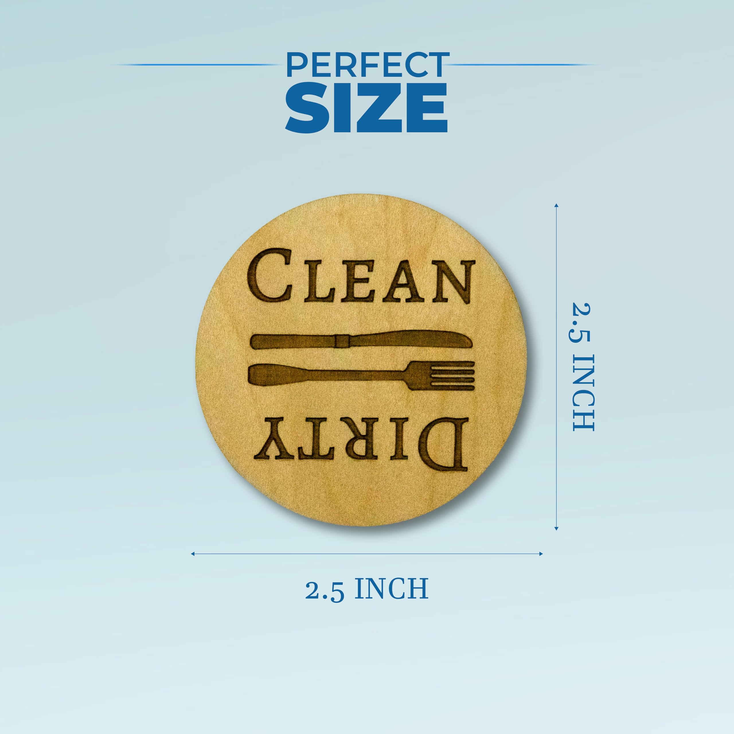 Dishwasher sign with minimalist maple wood design