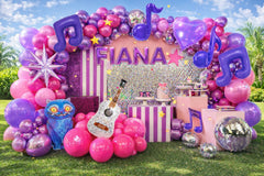 Disco ball balloon included in kit for music party decor