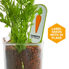 Seed ID flags for labeling vegetables in the kit