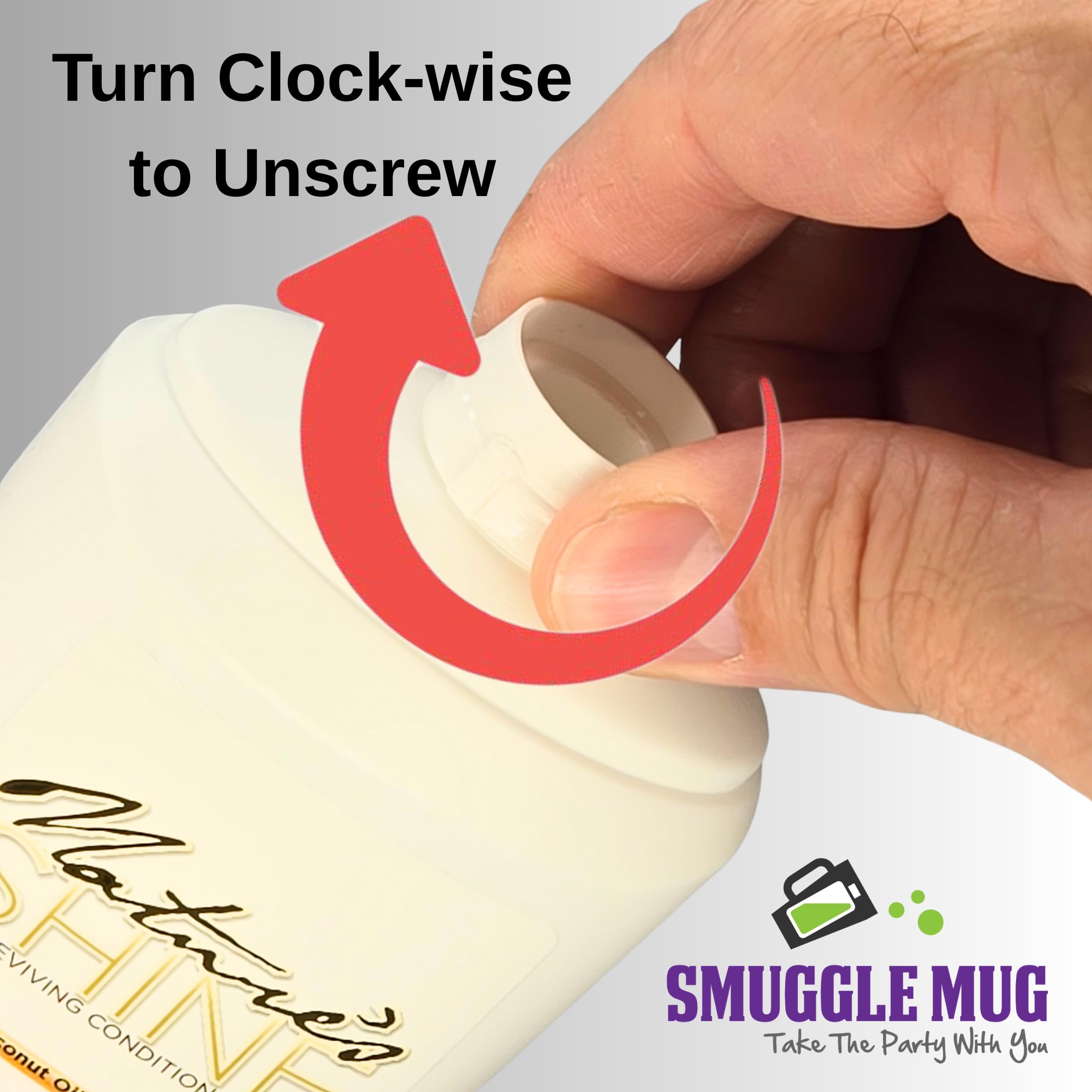 Discreet liquor container look-alike shampoo bottle for travel