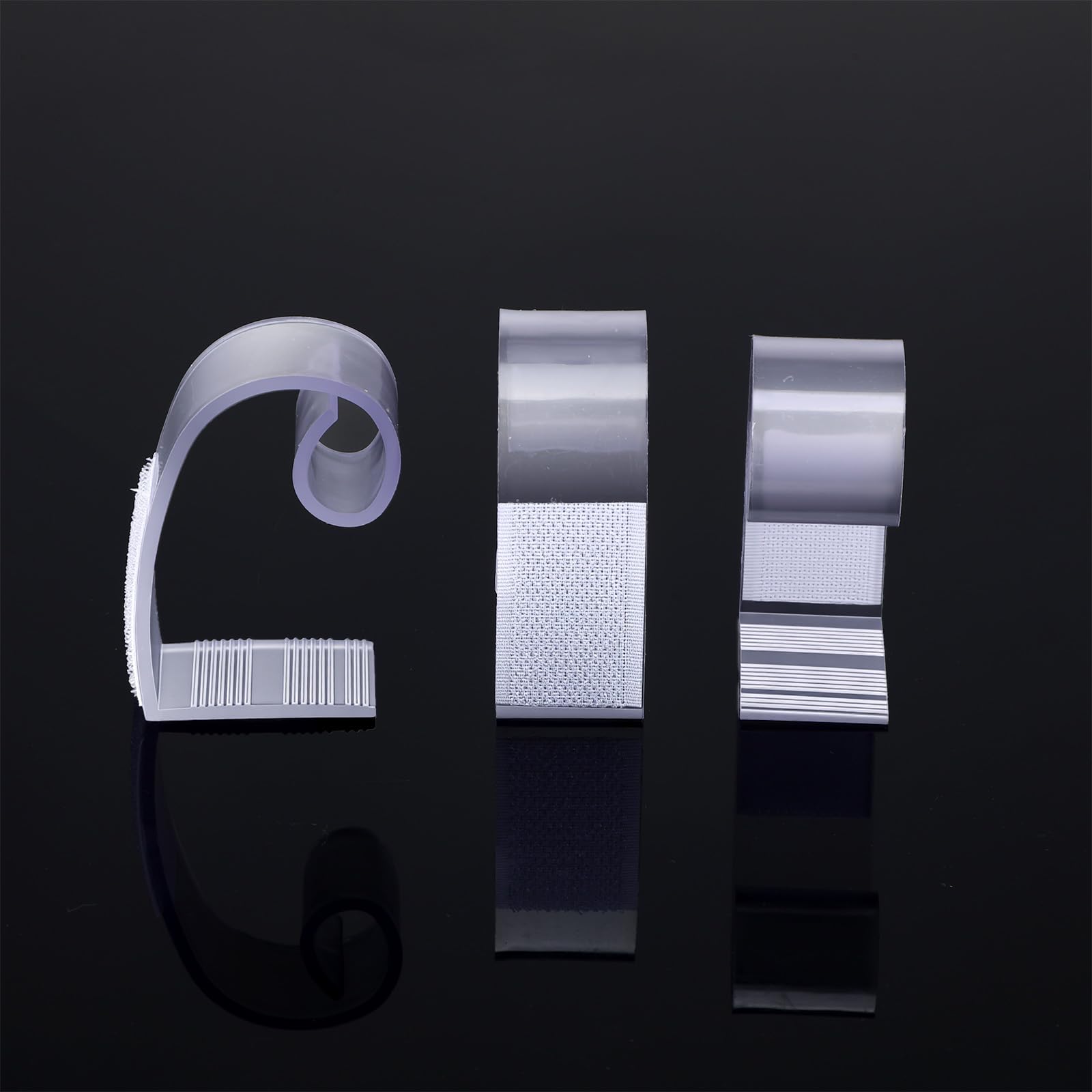 Discreet clip under tablecloth design for neat setup