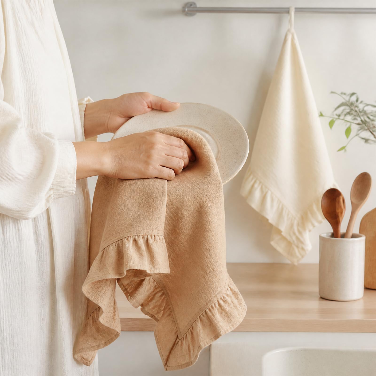 Towels suitable for drying dishes and table decor