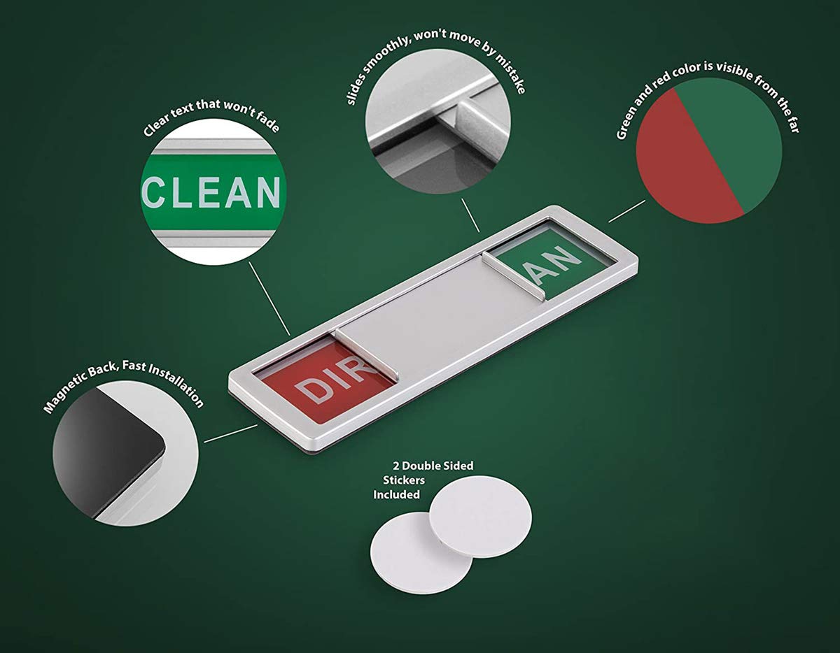 Dishwasher Clean Dirty Indicator black color