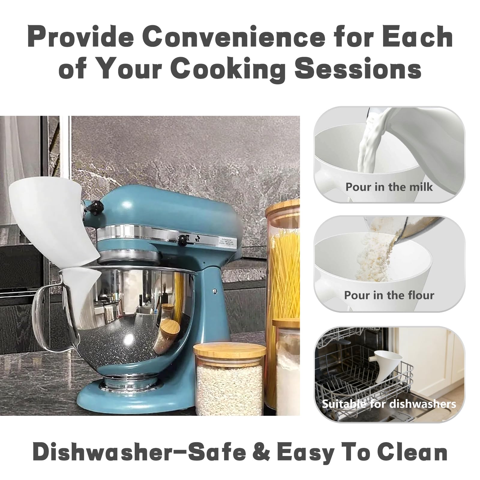 Dishwasher-safe baking tool in white color