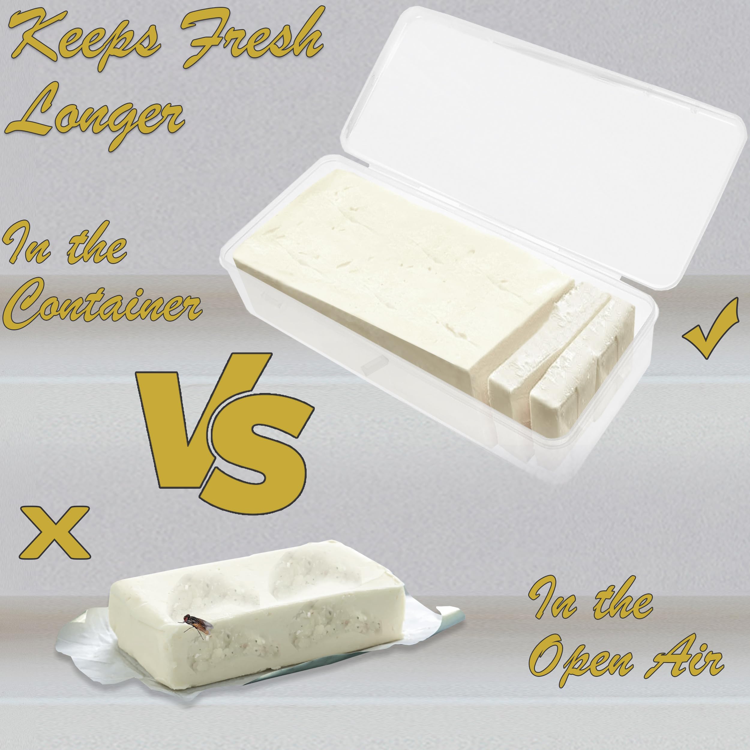 Durable cream cheese container for long term use