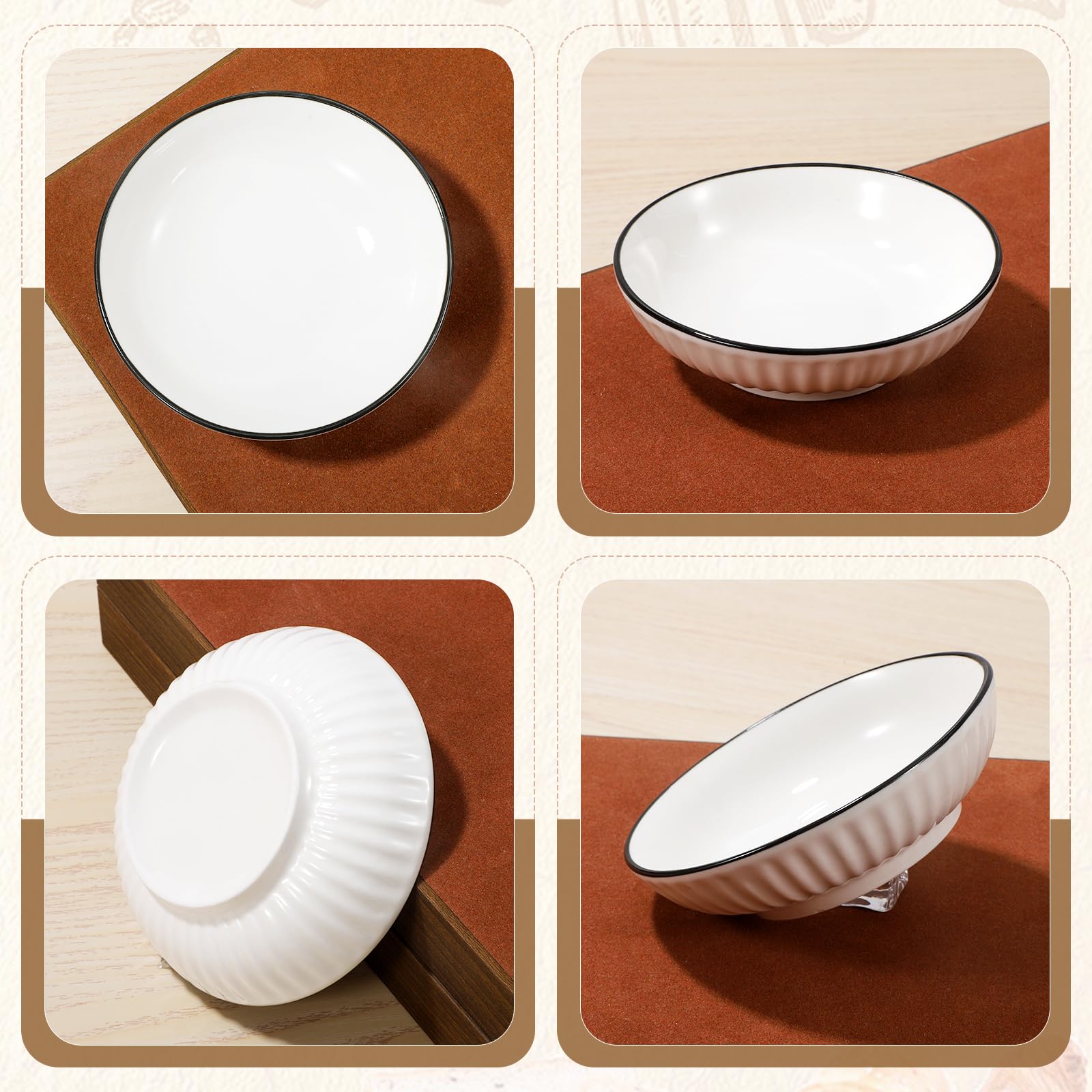 Elegant modern dipping bowls set for entertaining