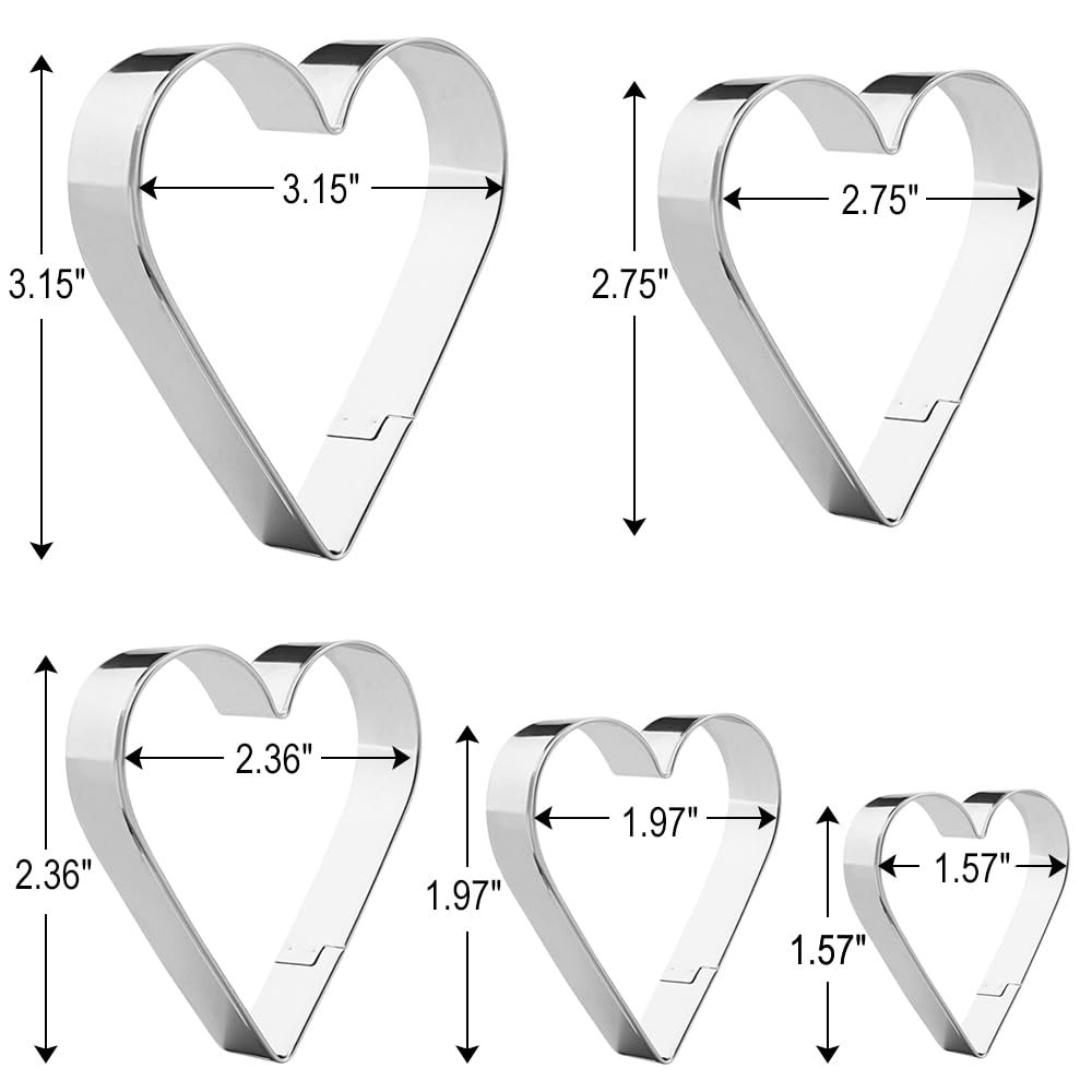 Valentine's Day gift heart cookie cutter set