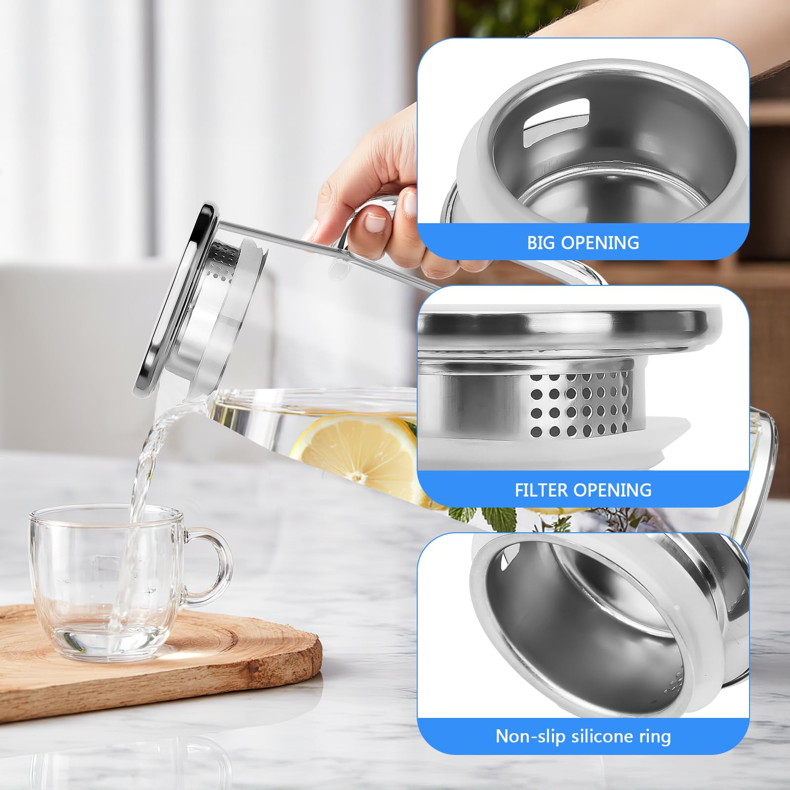 dishwasher safe glass pitcher 50oz