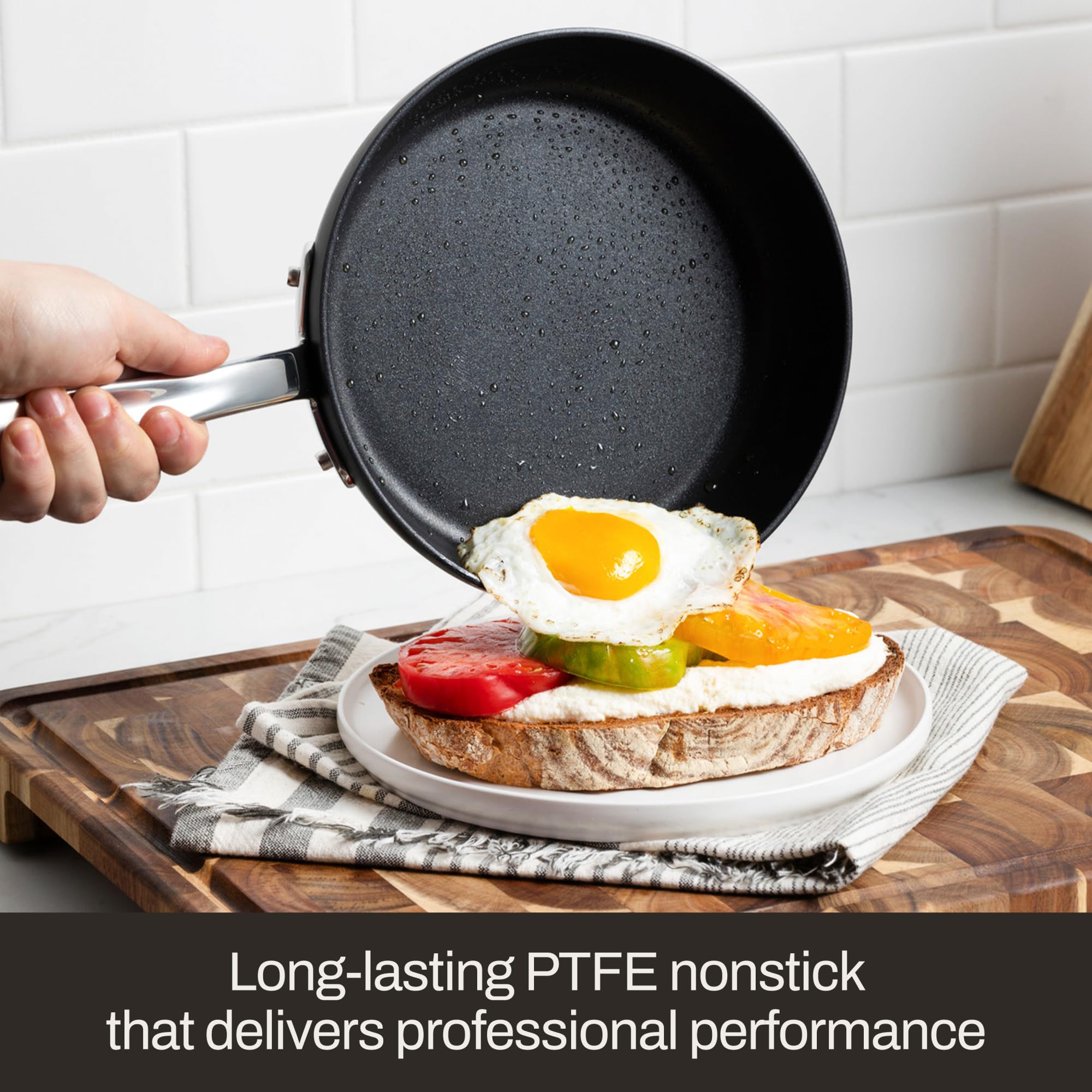 Oven safe up to 500°F All-Clad HA1 saucepan