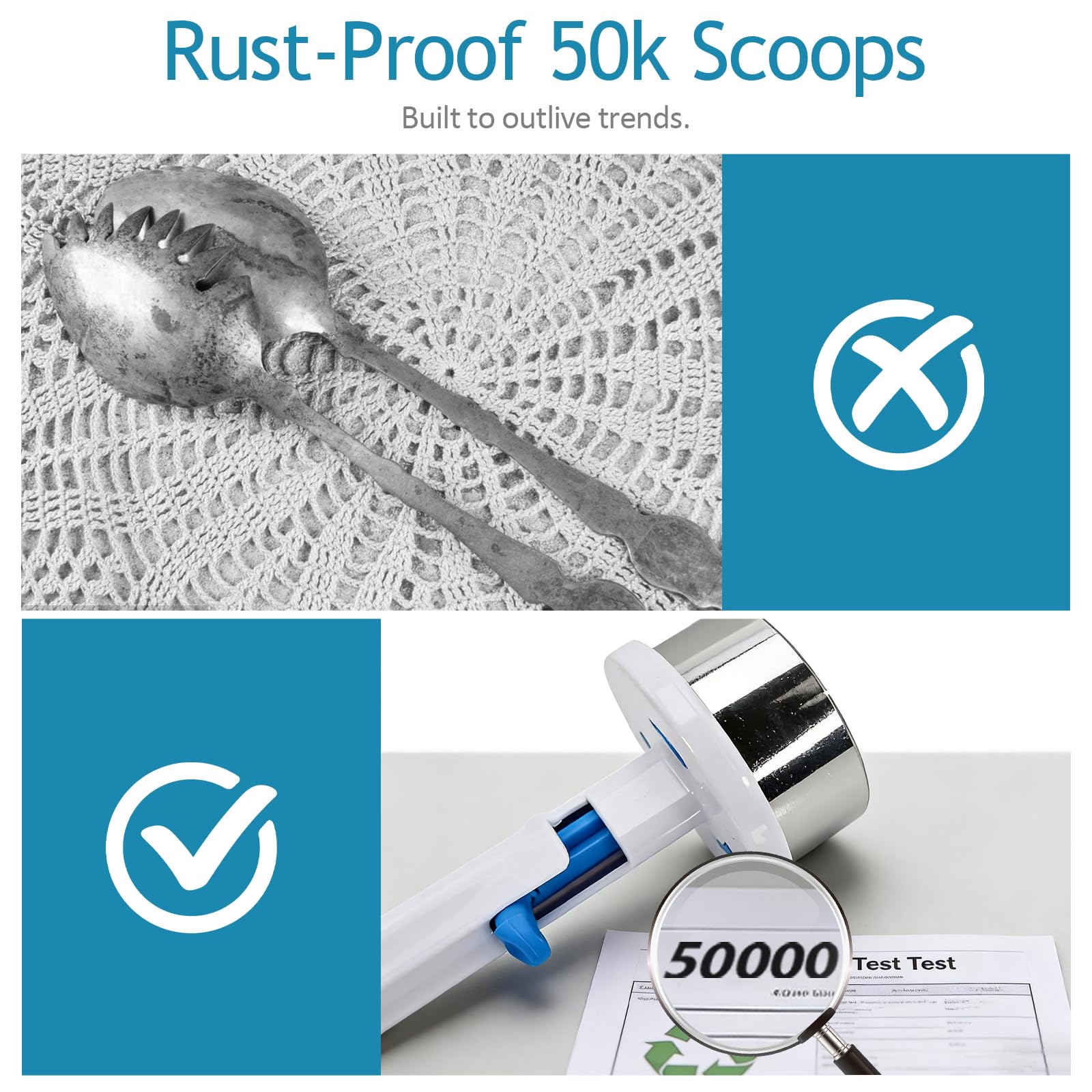 Dishwasher safe ice cream scoop with rust-proof design