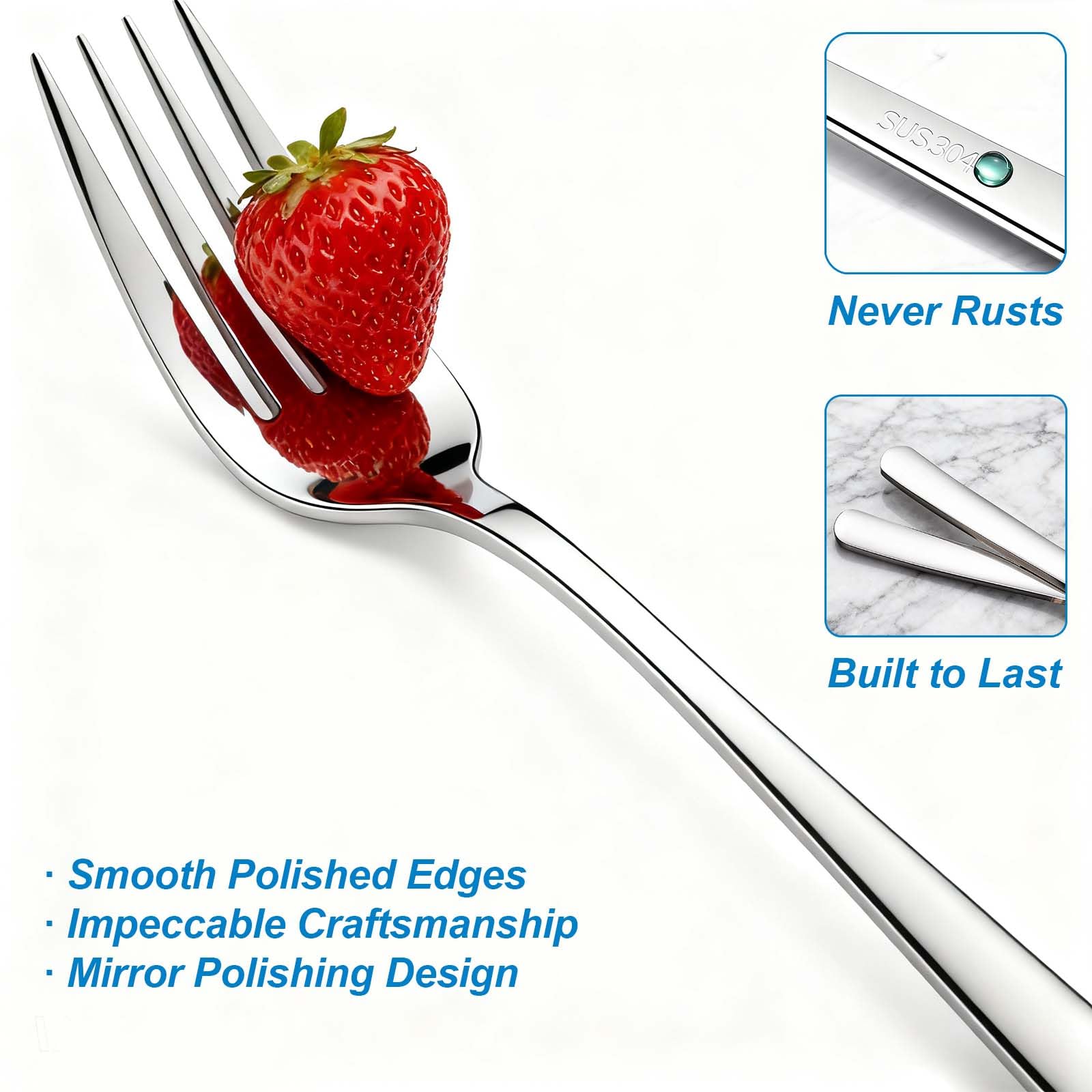 Dishwasher safe cutlery set