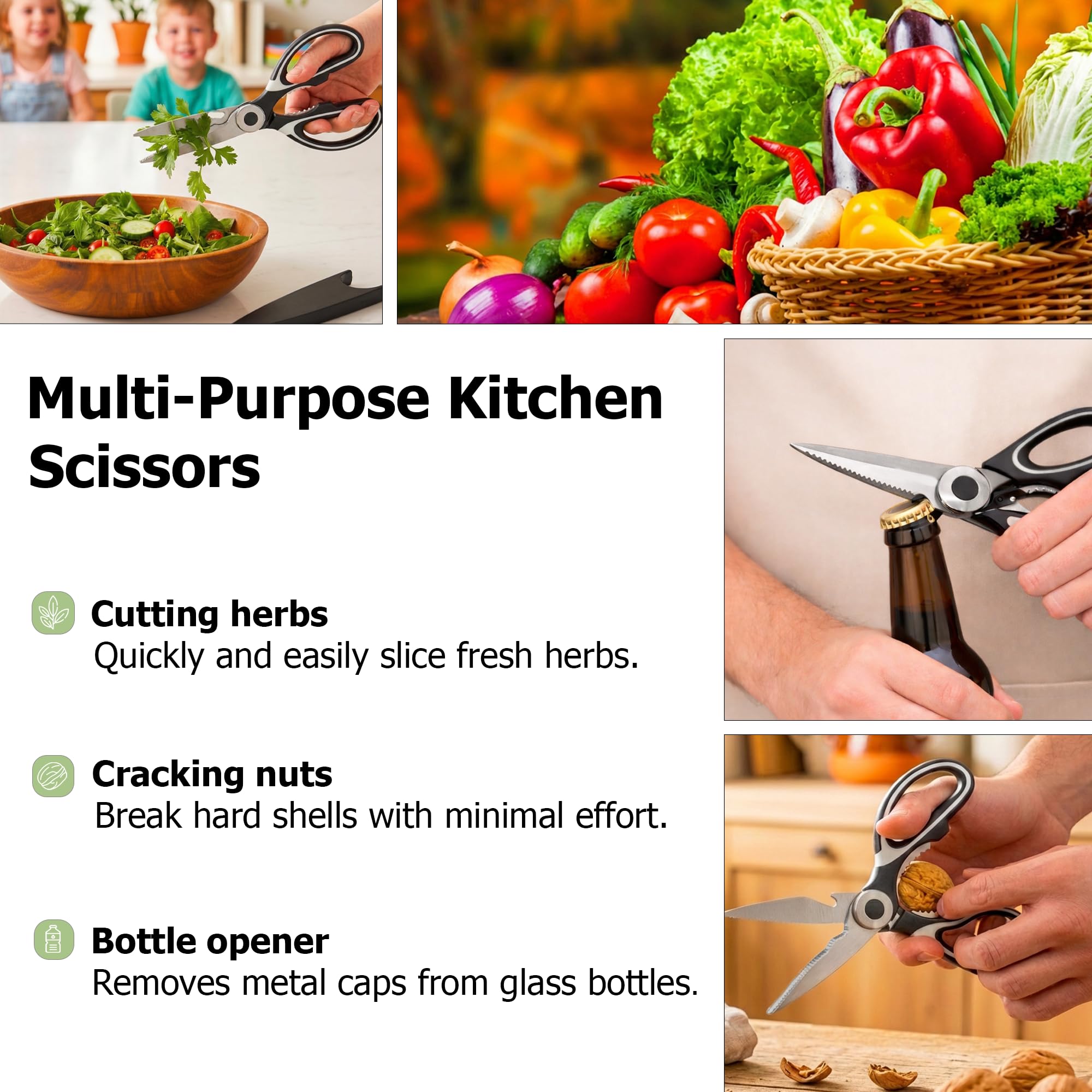 Packaging for Come Apart Kitchen Shears Heavy Duty set