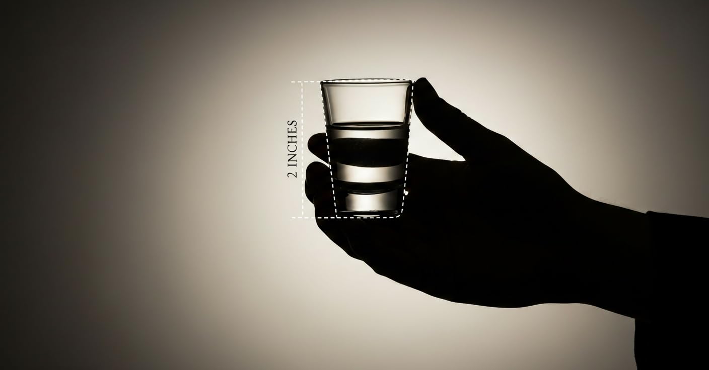 Dishwasher safe shot glass for home bars