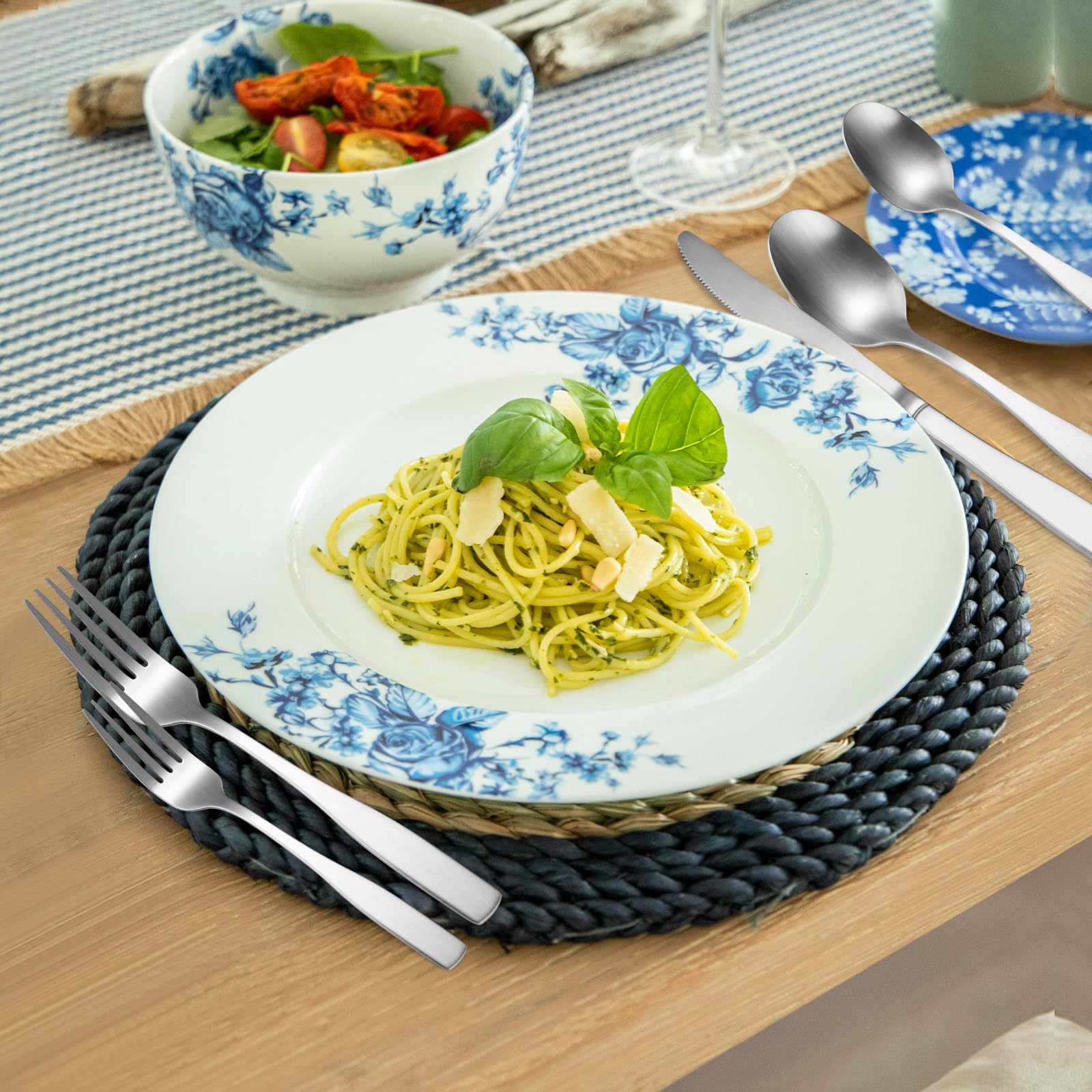 Modern square handle flatware for home dining