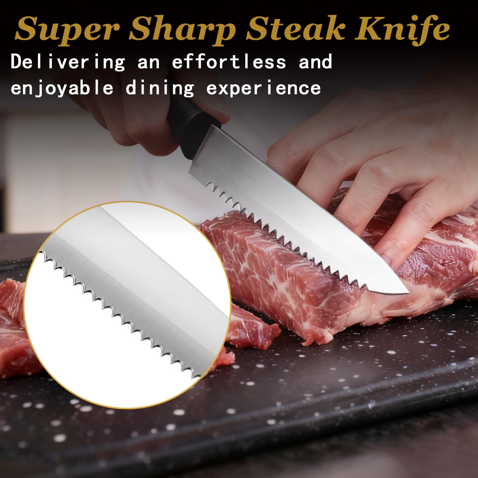 dishwasher safe steak knives easy cleaning