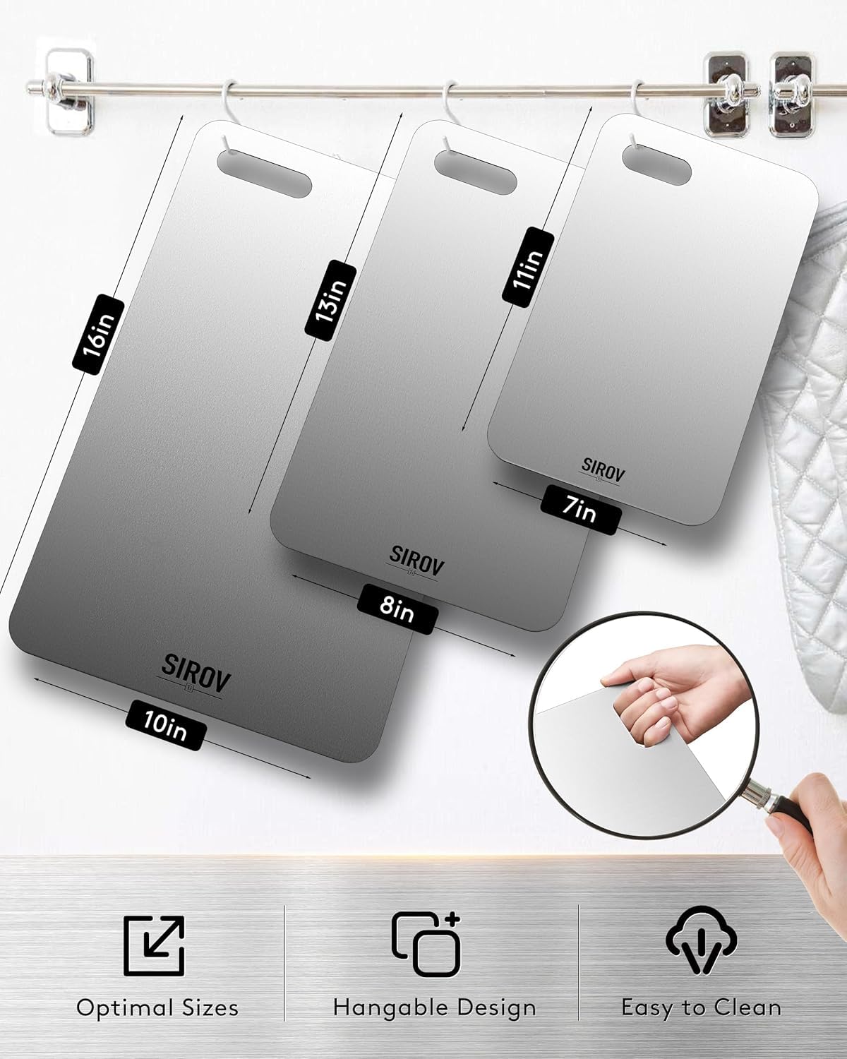 Hygienic titanium cutting board without pores image