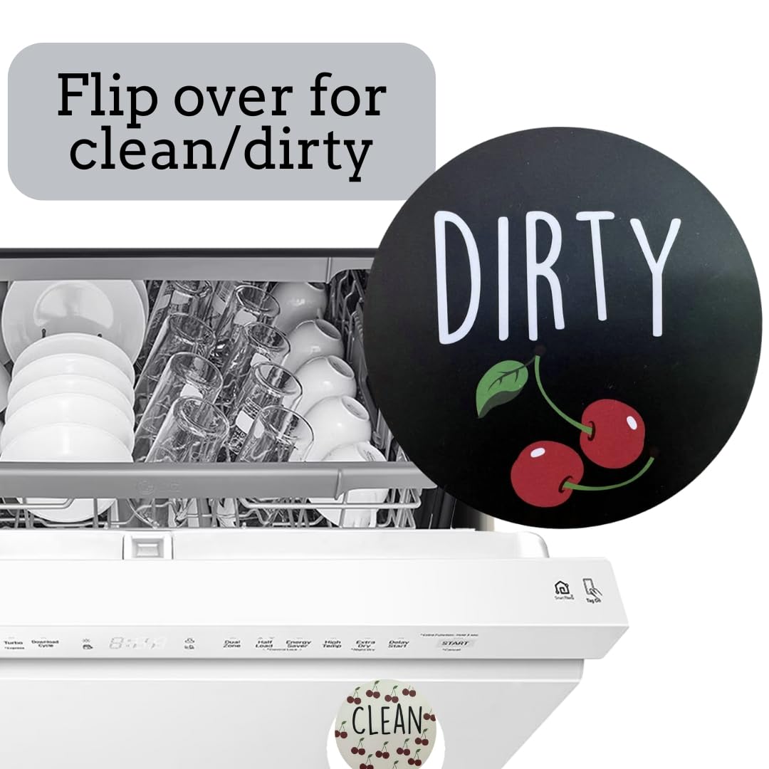 Dishwasher sign showing CLEAN and DIRTY indicators on magnet