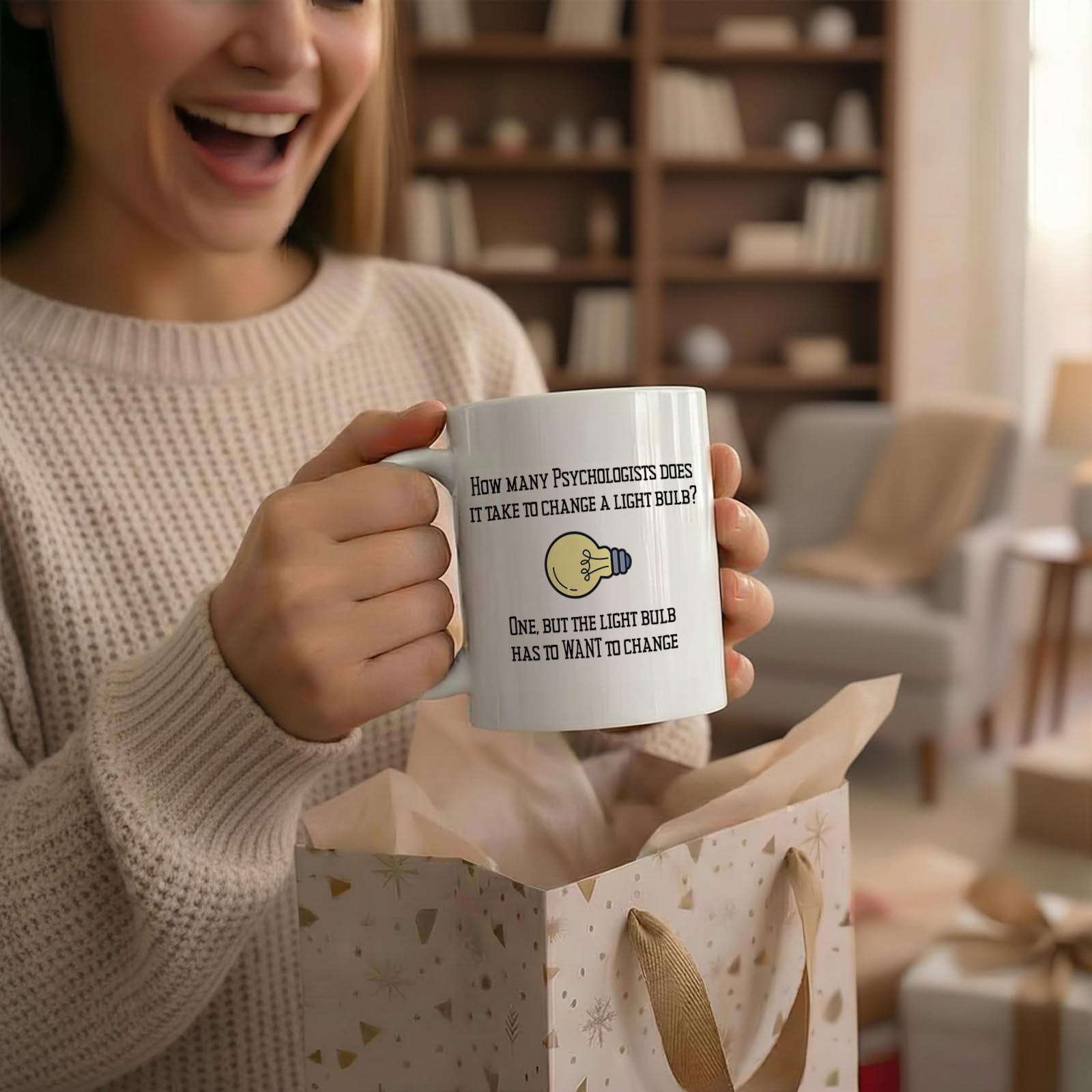 Dishwasher top rack and microwave safe mug