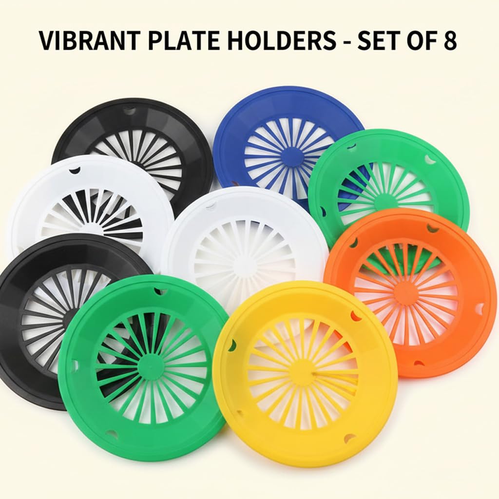 Dishwasher top rack safe paper plate holders for reuse