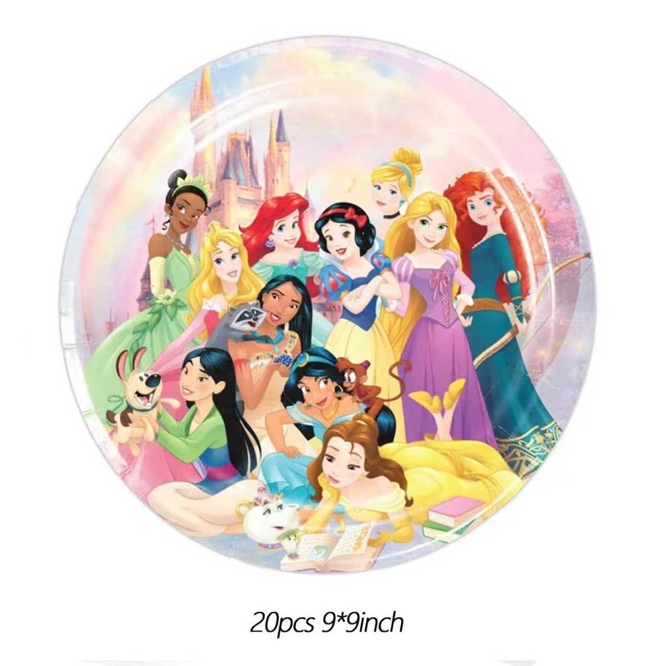 Disne Princess tablecloth with party decor bundle