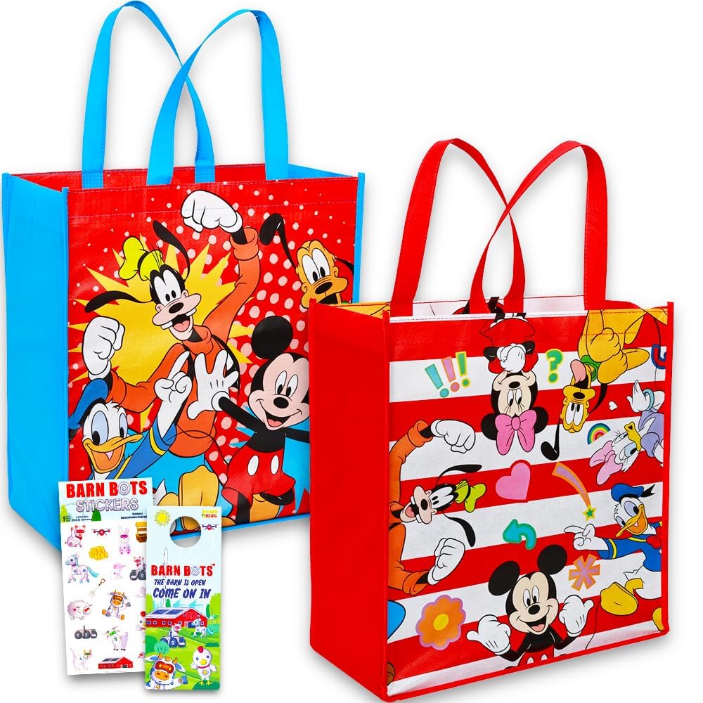 Disney Mickey Mouse tote bag set of 2 non woven large size