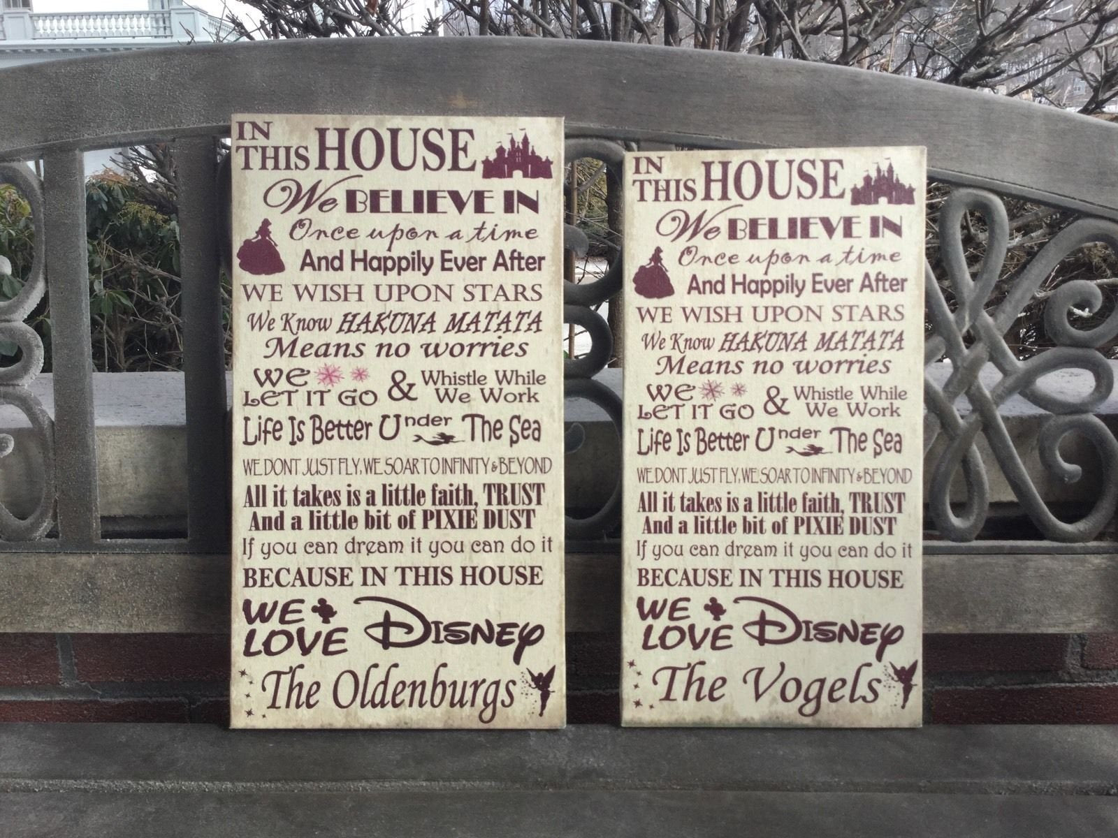 Note card included upon request Disney canvas