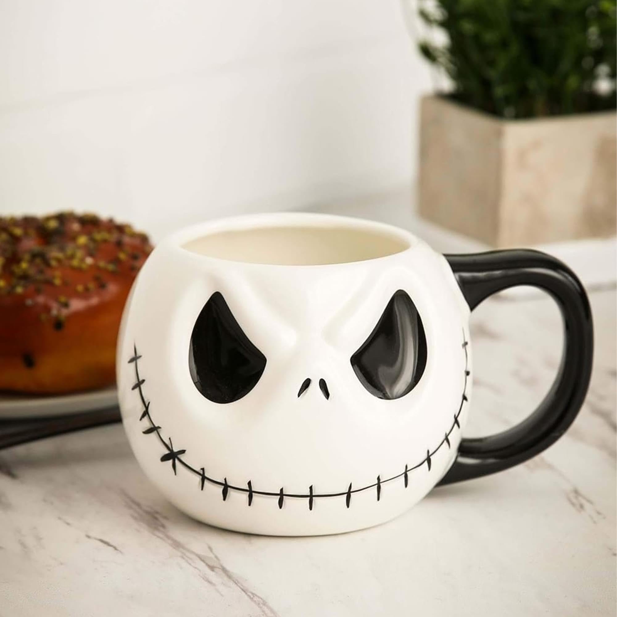 Jack head mug white color design