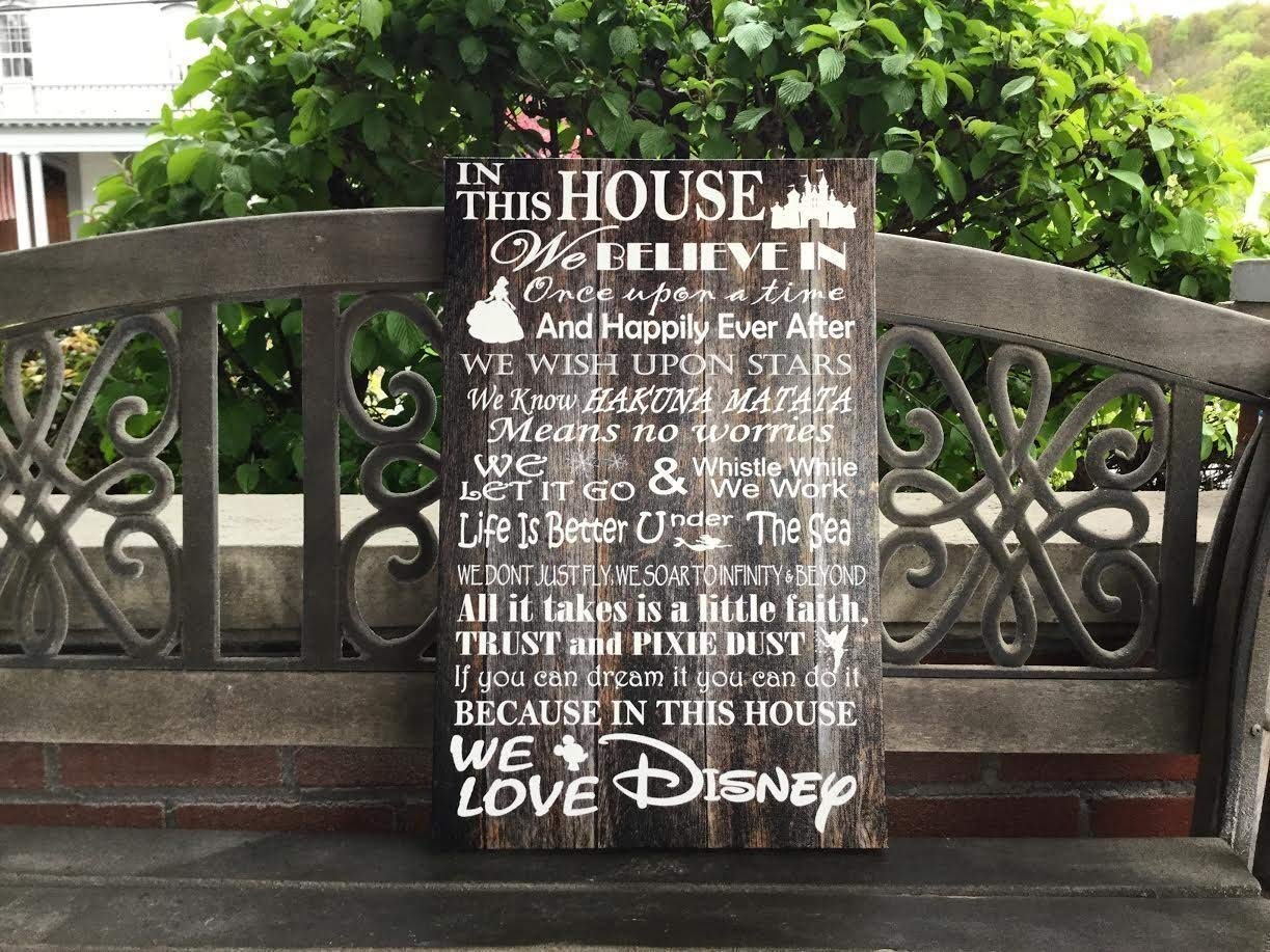 We Do Disney wall sign canvas