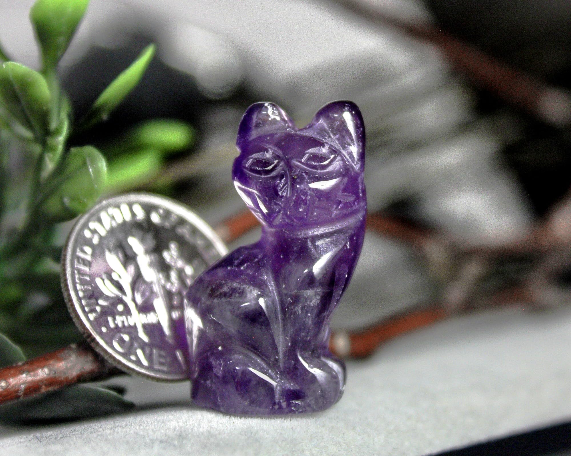 amethyst cat sculpture 9212 totem