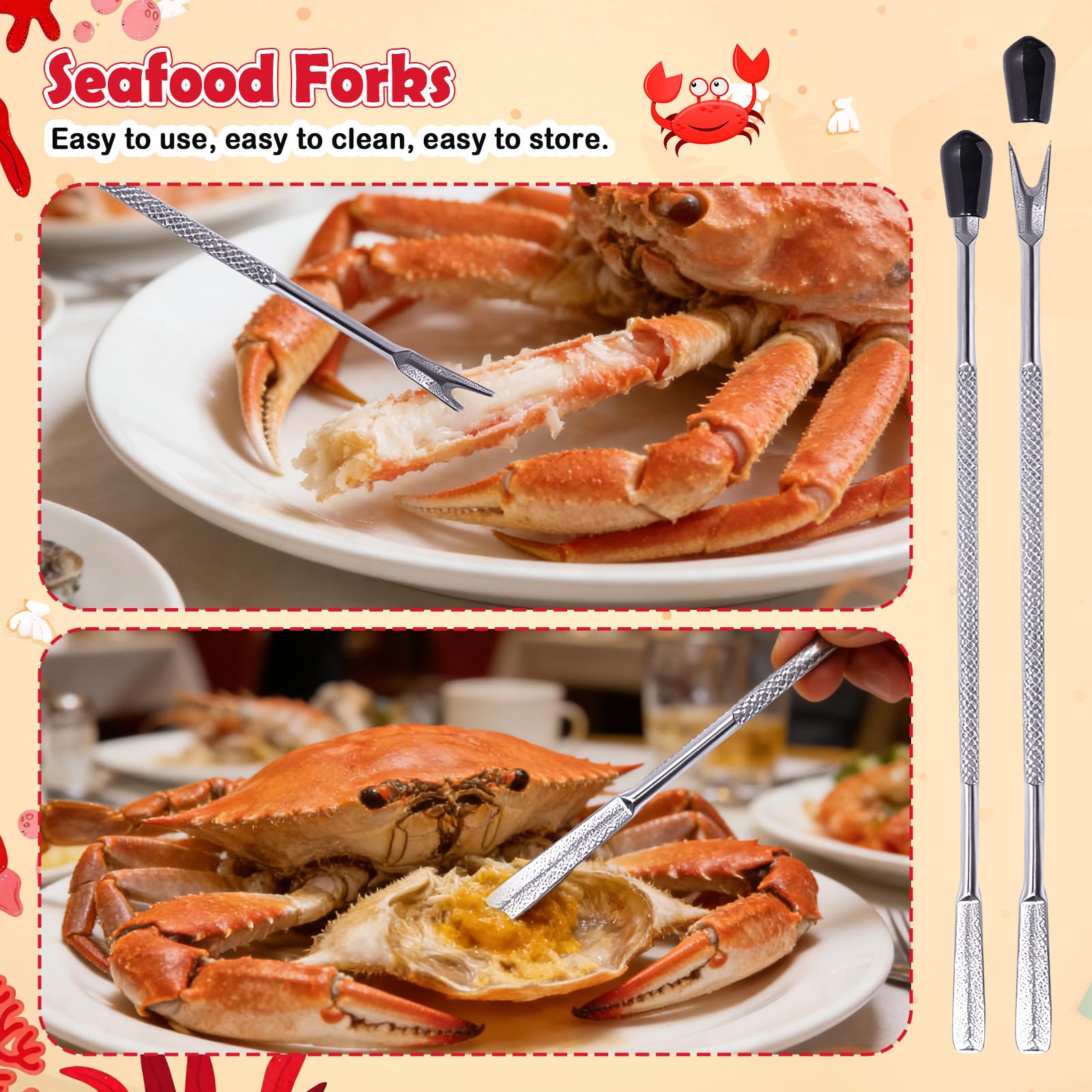 Storage bag for organizing the 25-piece seafood tools kit
