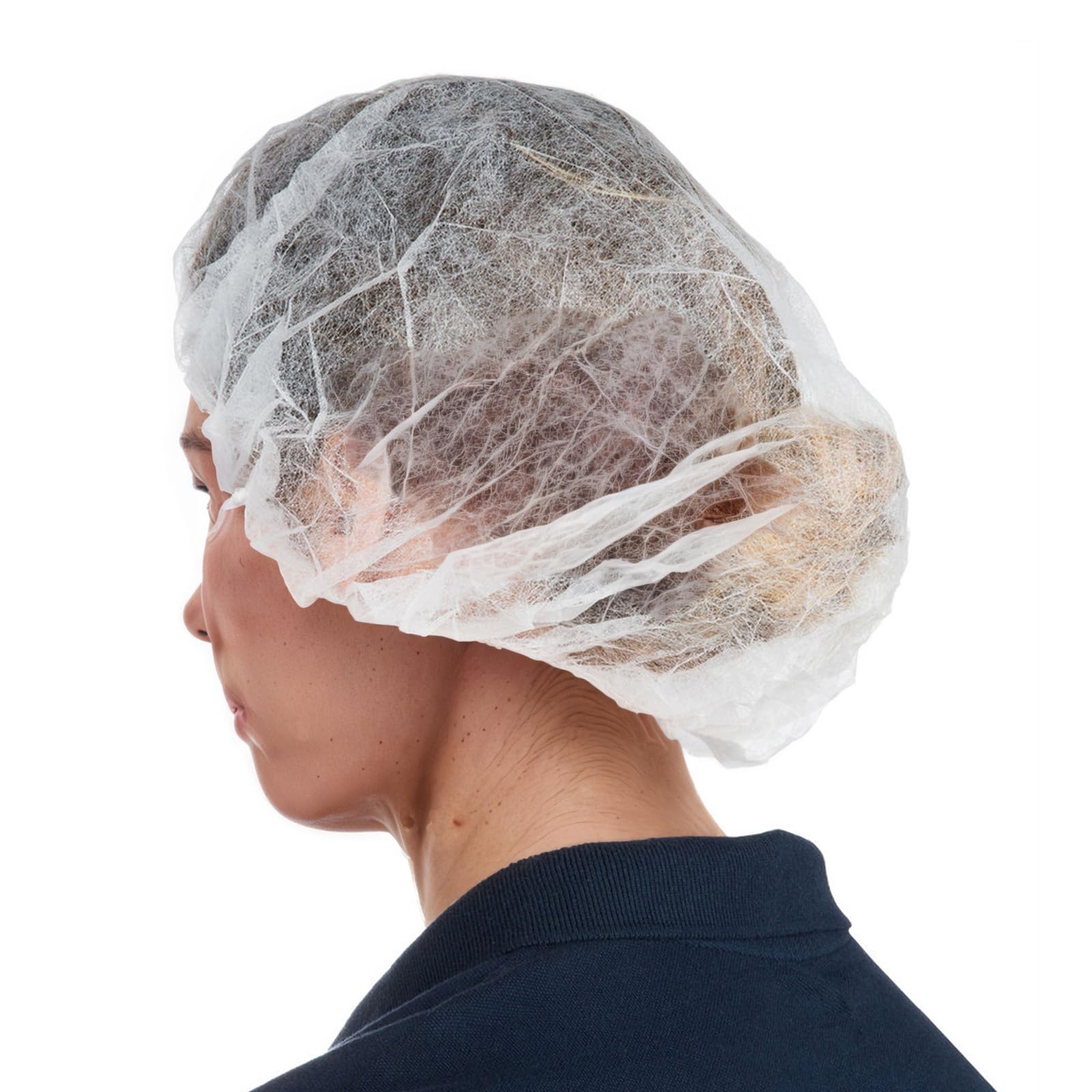 Open weave breathable polypropylene bouffant cap 24 inch