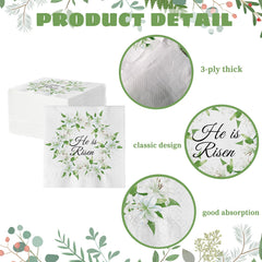 Three layer thick disposable Easter napkins