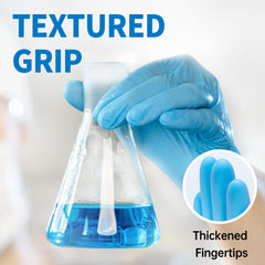 Medguy blue nitrile gloves medium size for medical tasks