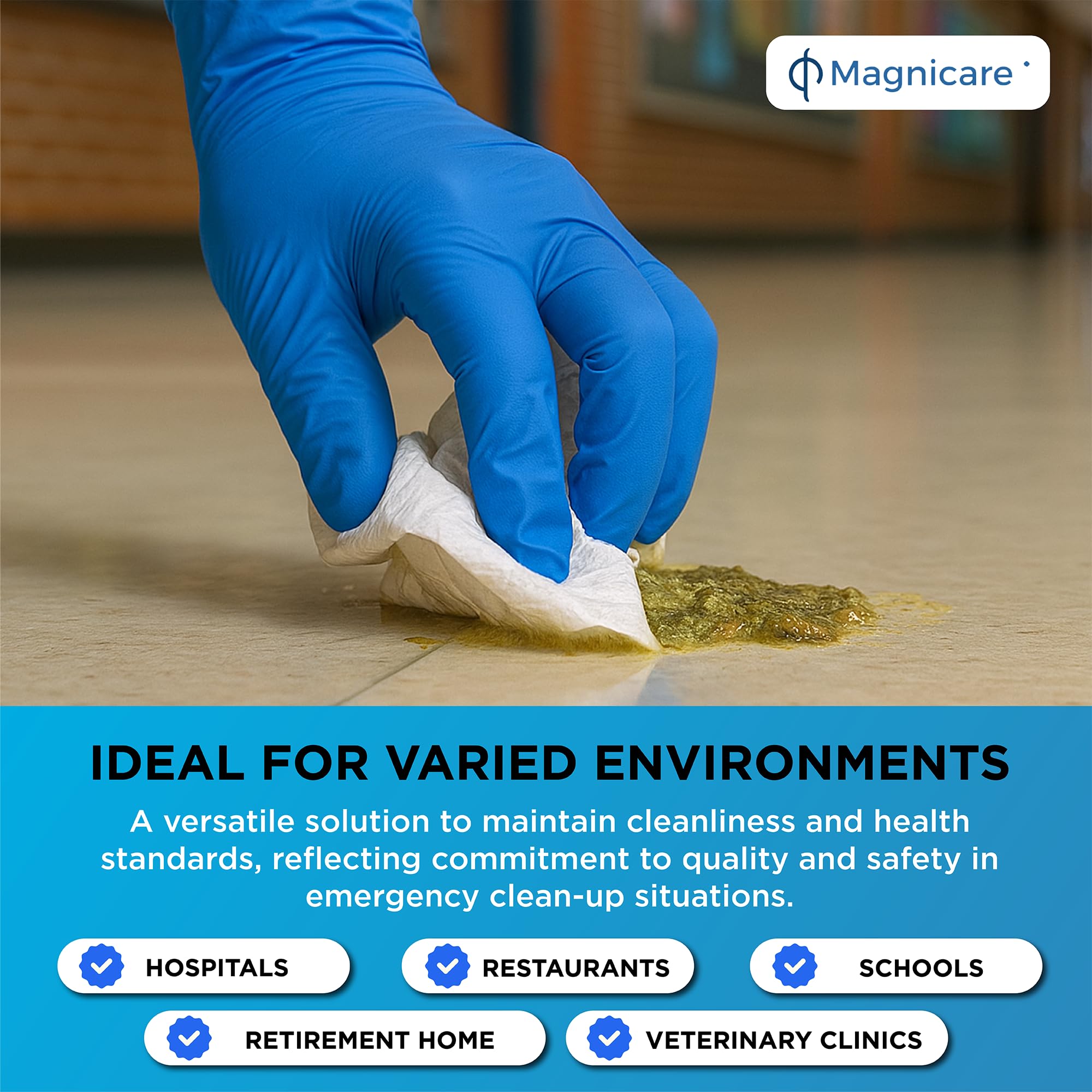 Disposable gloves masks face shields included in kit
