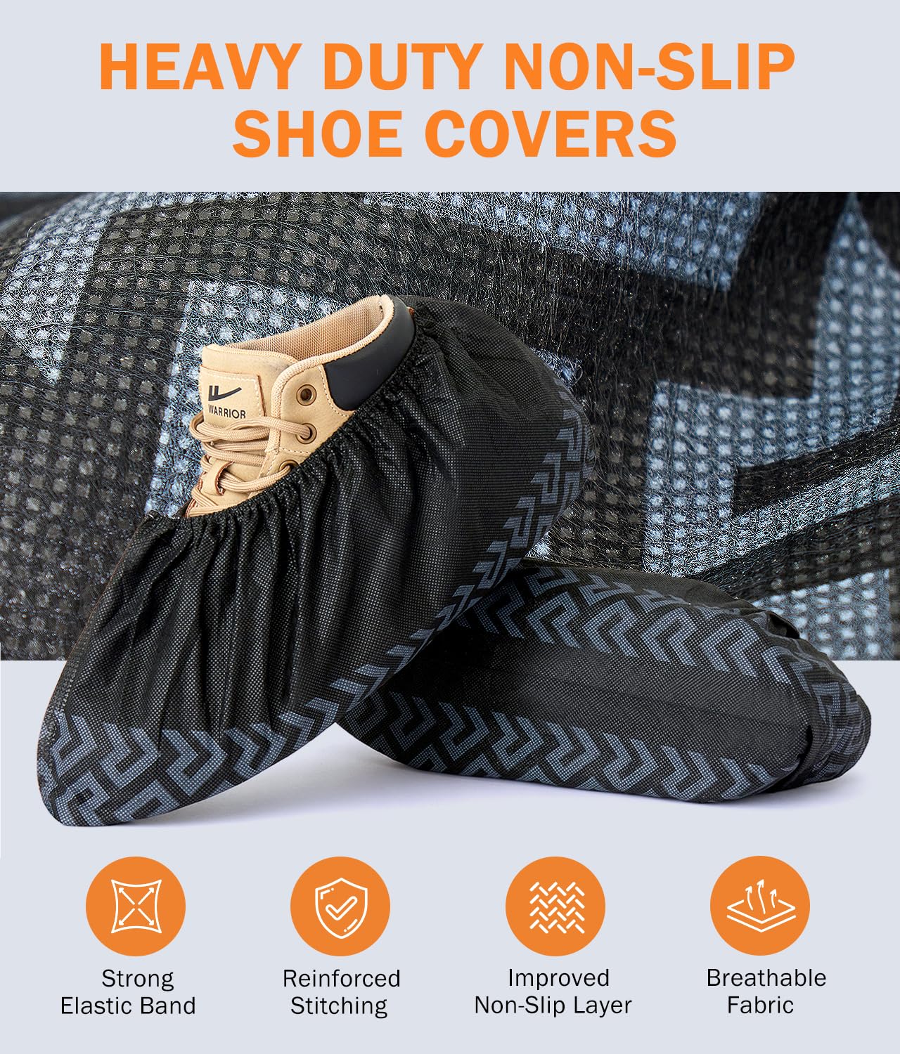 Disposable non-slip shoe covers for indoors
