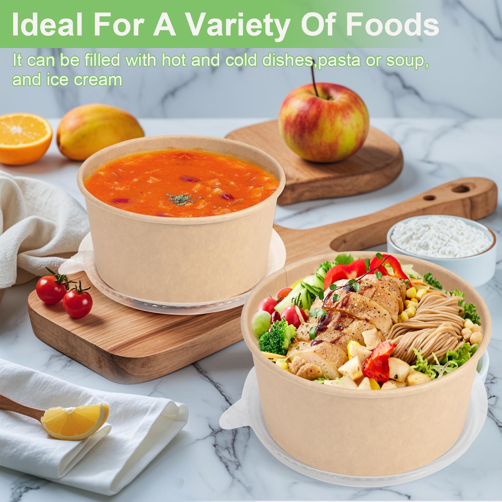 Disposable salad bowls with lids by DUIBAOCHUN