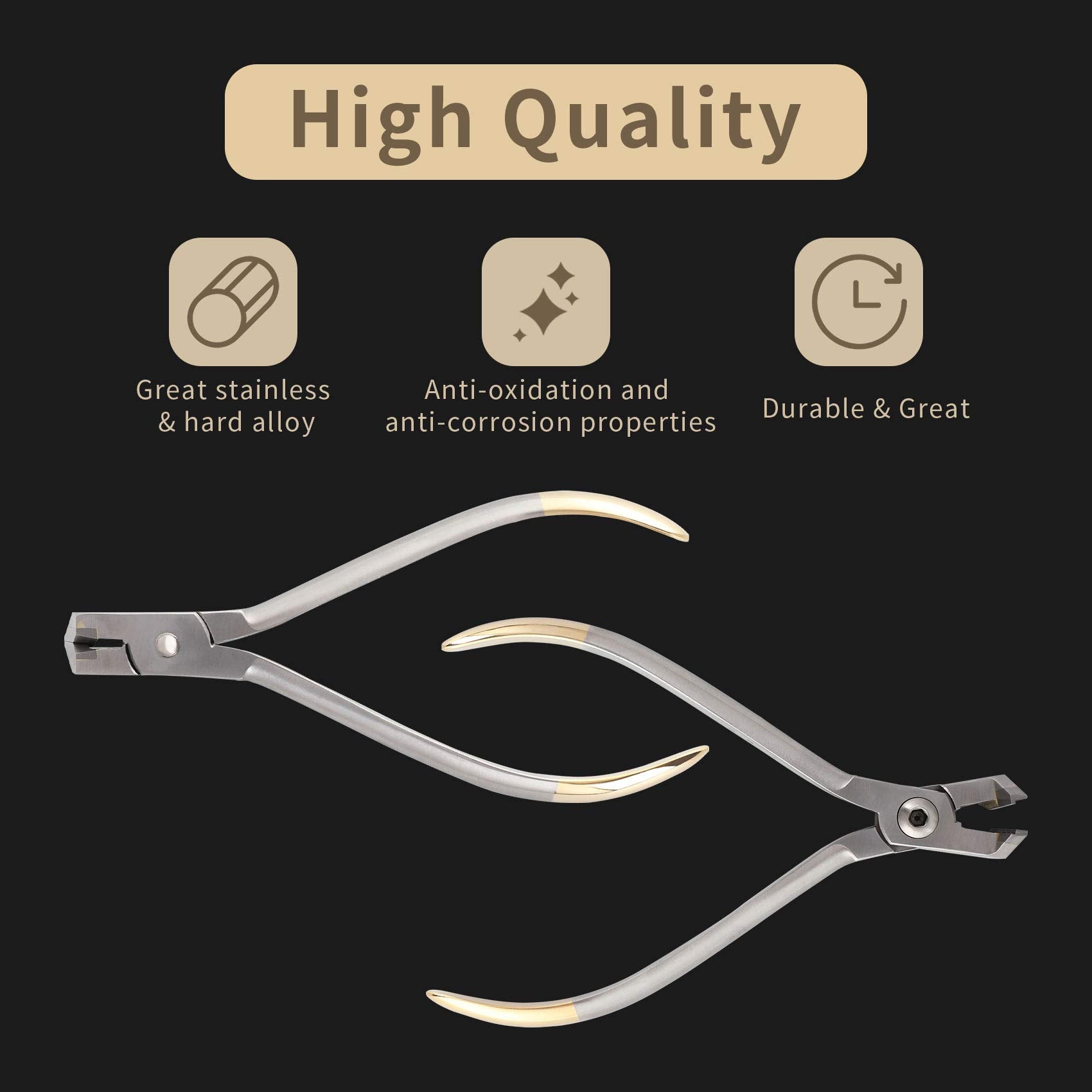 Distal end cutter pliers hard alloy construction