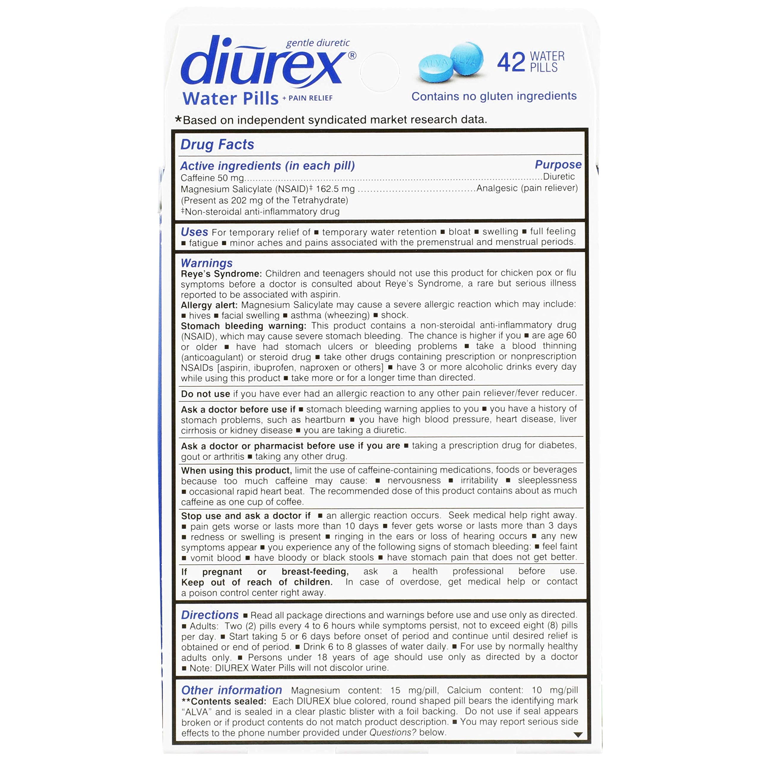 Diurex Period Comfort relieves water bloat and puffiness